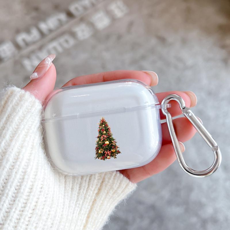 Christmas Tree New Year Silicone Case For Apple Airpods 1 or 2 Shockproof For AirPods 3 Pro Pro2 Transparent Earphone Protector Airpods 1 2