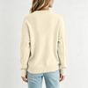 Women's Color Long Sleeve V-Neck Buttoned Cable Knit Cardigan Sweater