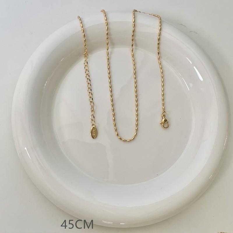 Stainless Steel Gold Plated Chain Necklaces | Dainty Figaro Link Twist Chain Chokers | Waterproof Hypoallergenic Jewelry for Wom