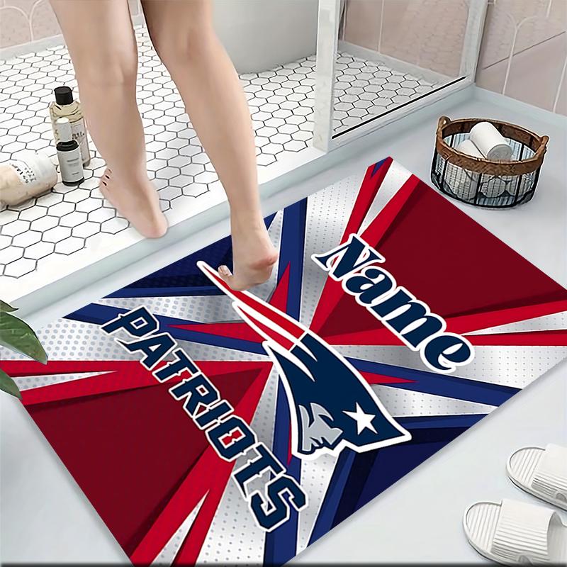 Custom Name Patriots Team Spirit Carpet Rug Customizable Soft Washable Anti-Slip Home Living Room Sofa Mats Personalized Rug. 0909423