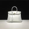 Leather Crocodile Pattern Platinum Bag, Large Capacity, Fashionable and Versatile Women's Bag, Single-shoulder Hand-carry Crossbody Bag, Portable