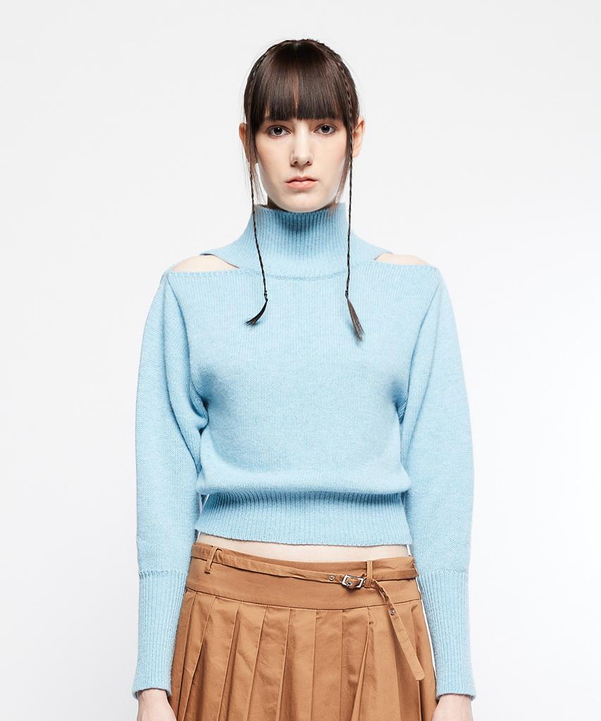 LARTIGENT L7 Open Shoulder Knit(Sky Blue)