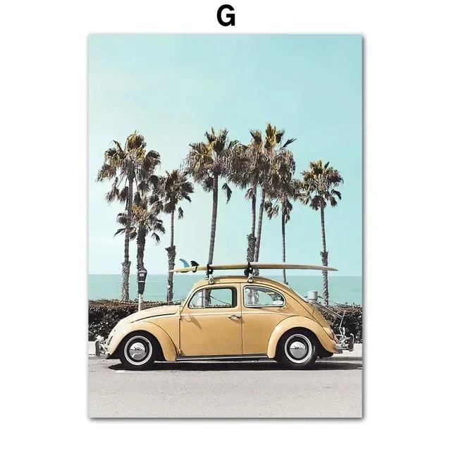 Green Beach Scenery Seascape Landscape Aesthetic Canvas Painting Posters and Prints Wall Art Picture For Living Room Decoration