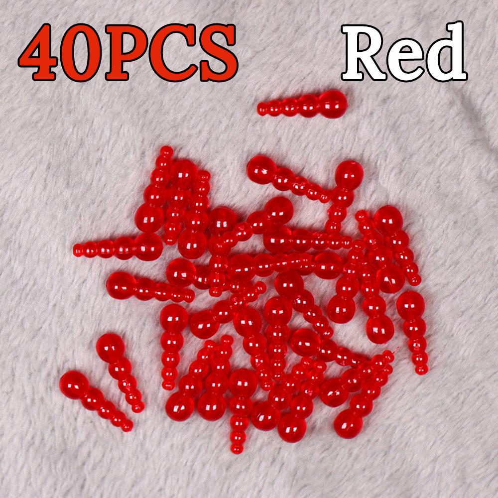 9 Colors Gourd Shaped Stacked Beads 1mm Hole Smooth Polished ABS DIY Walleye Bass Trout Spinner Rig 40/100PCS