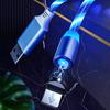 Glowing Cable Mobile Phone Charging Cables Led Light Micro Usb Type C Charger For Samsung Iphone Magnetic Phone Charge Wire Cord