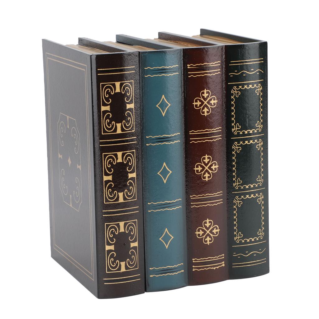 Aufbewahrungsbox in Buchform Antik Vintage Dichtfaserplatte Vielseitige Fake-Buch-Dekoration für Café Bücherregal Foto-Requisiten