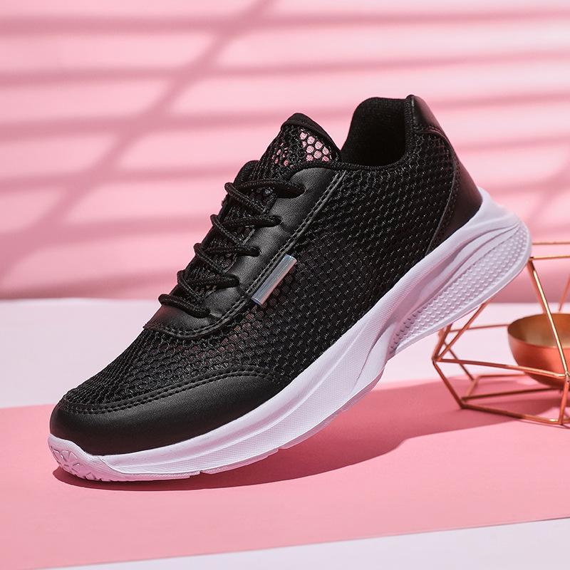 Hollow large mesh flat bottom MD lightweight sports shoes large size