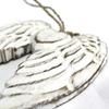 Double Angel Wing Heart Ornament, Handmade 15cm
