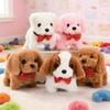 Simulation Smart Pet Electronic Plush Dog Stuffed Doll Walk Bark Wag Tail Educational Interactive Toy Baby Kids Gift Play Toy