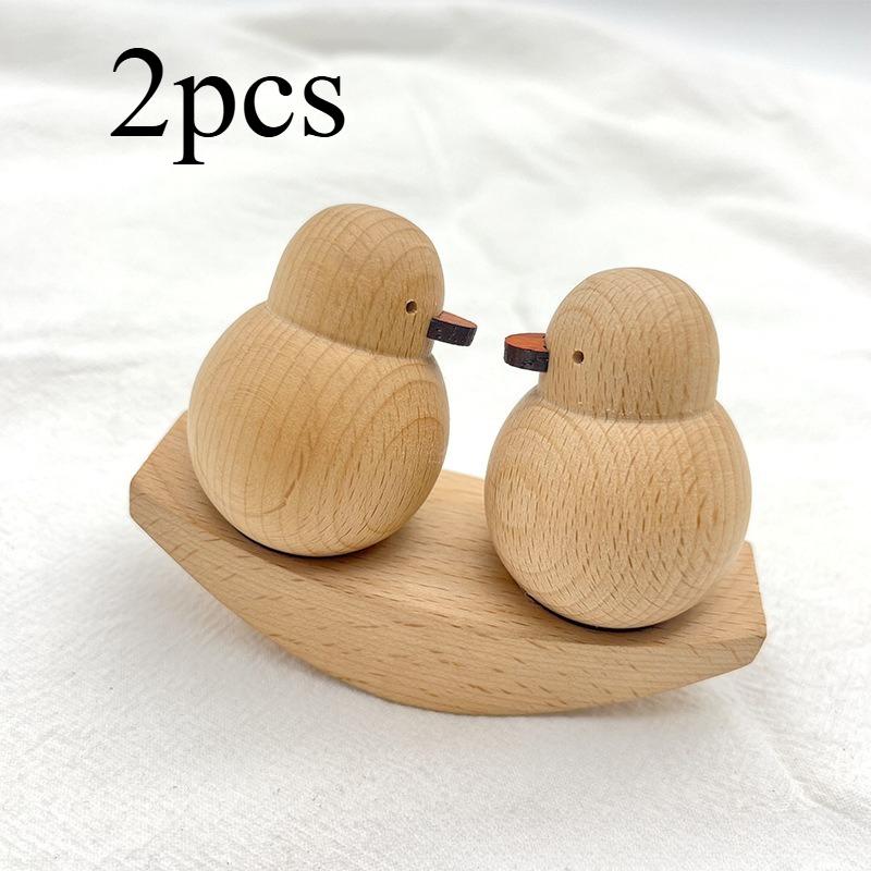 1/2 Stück Paarfiguren Desktop Dekorative Figuren Holzentenfiguren Valentinstagsgeschenk