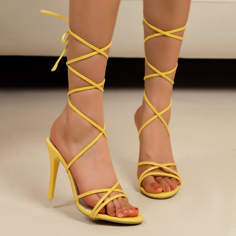 

Fashion New Style Summer Elegant Strap Solid Color Square Toe High Heels Open Toe Fashion Sexy Banquet Women s Shoes Pumps Women Shoes 35