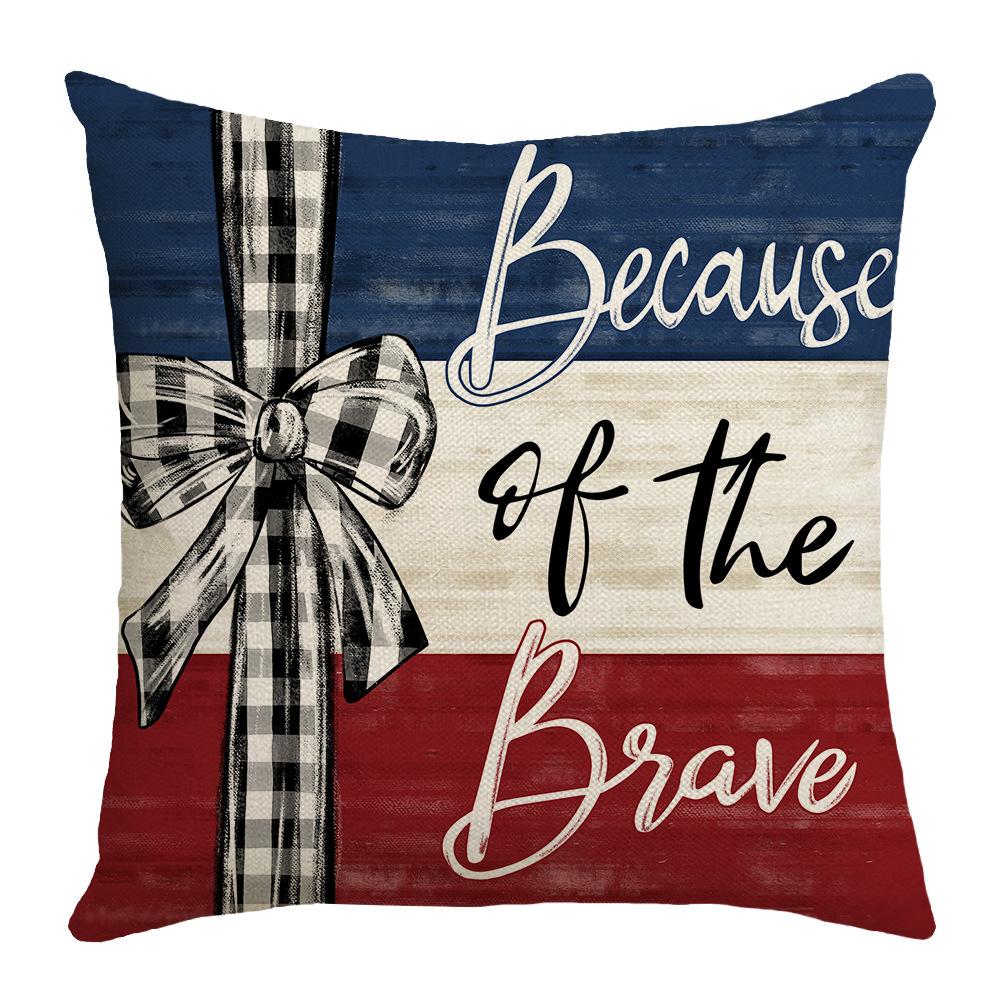 New Independence Day Letter Printed Cushion Cover Festive Atmosphere Cushion Cover Home Sofa Cushion Cover