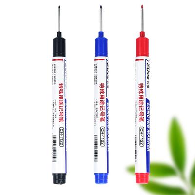 5Pcs Long Head Deep Hole Markers Carpenter Ink Marker Pens Quick-Drying Waterproof Colorful Carpenter