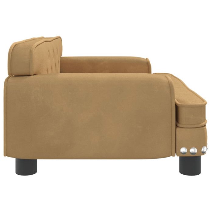 VidaXL Canapé pour enfants marron 70x45x30 cm velours, mini canapé, mini canapé-chaise, mini canapé pour enfants, canapé de 3196298