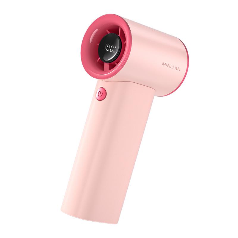 High-Speed Turbo Mini Handheld Fan with USB Charging and 100-Speed Settings