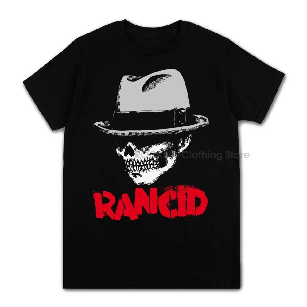 Mens Clothing Pop Punk Rancids Album Cool Skull Print Cotton Tees Short Sleeve Popular Unisex T Shirts Design Tops Streetwear