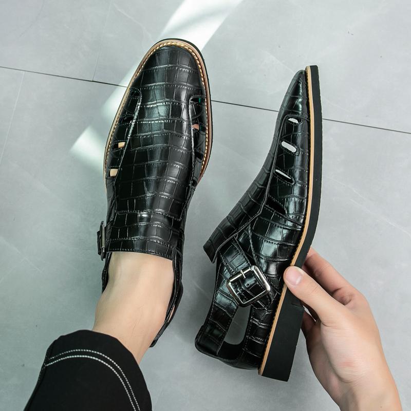 Summer Retro Men Business Sandals Men Comfortable Casual Breathable Versatile Fashionable Sandals Size 38-46 Men Sandals