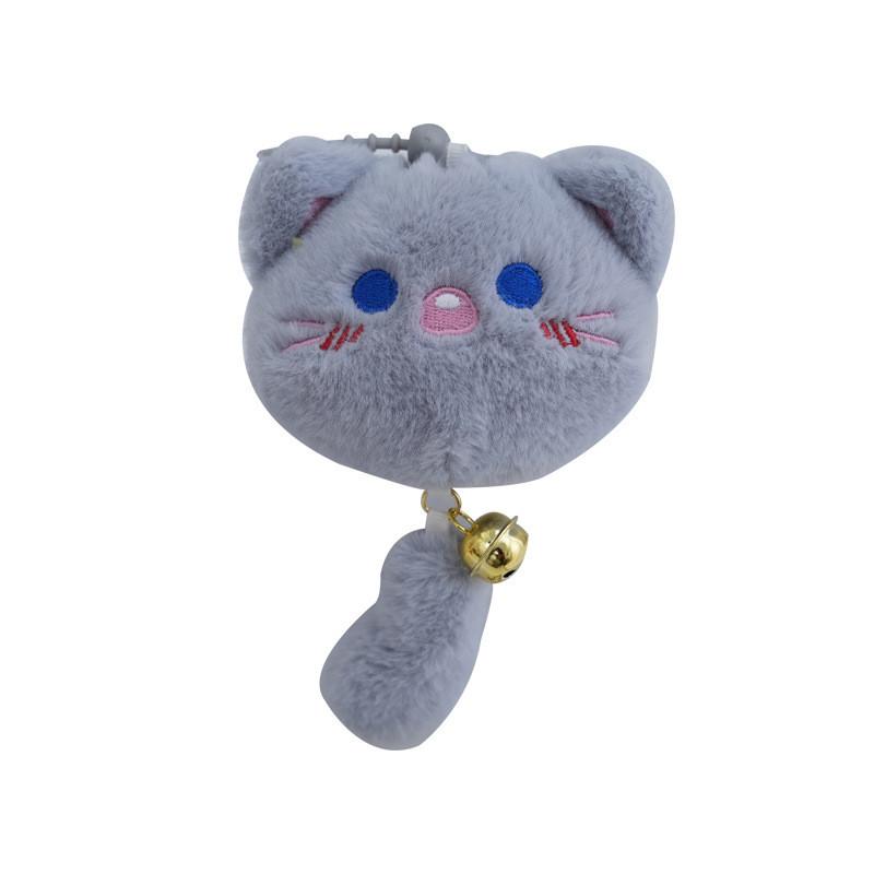 Adorable Cartoon Plush Cat Keychain Soft Pp Cotton Filling Cute Toy For Students