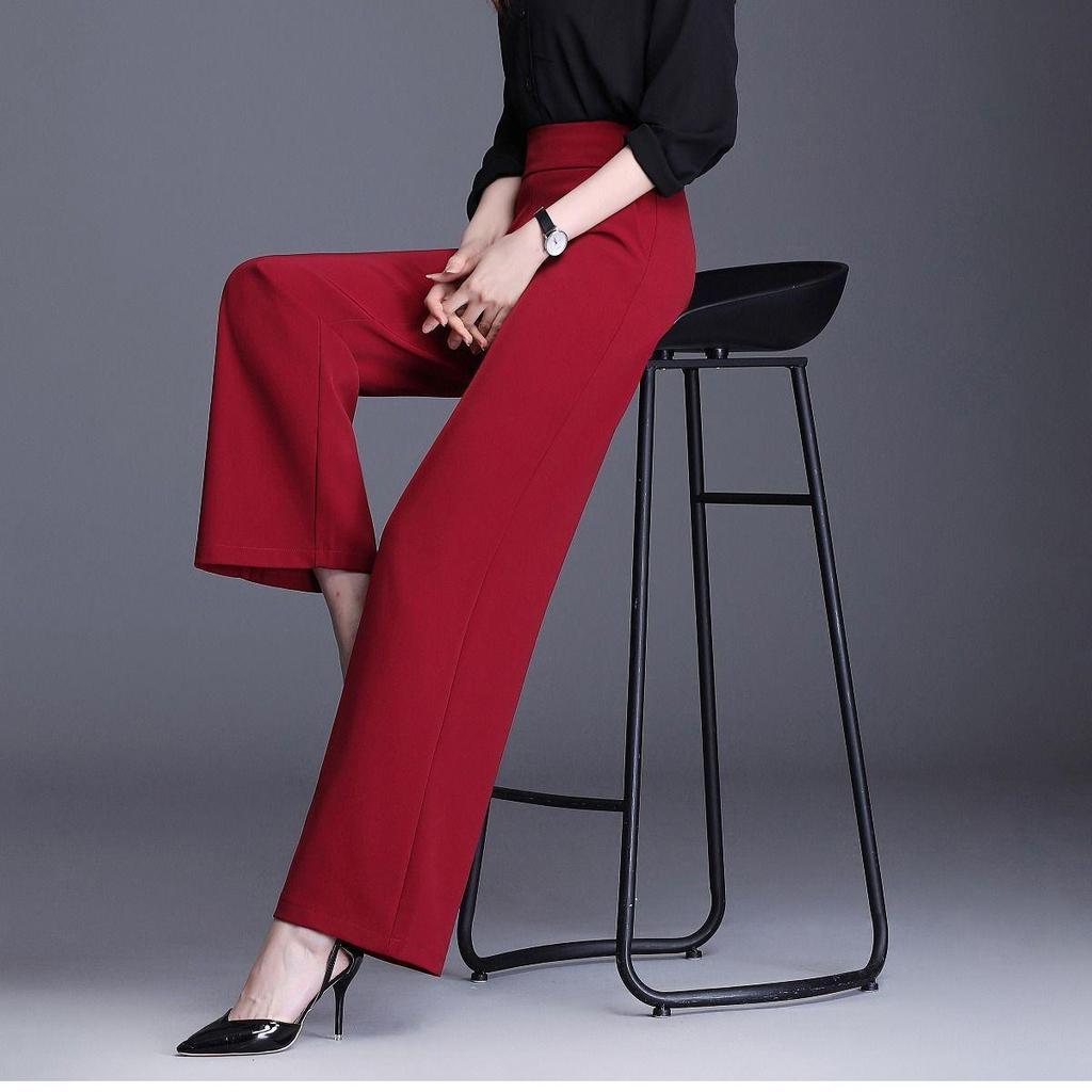 High-Waisted Wide-Leg Women's Pants - All Season Drape, Loose, Slimming, Plus Size, Casual, Straight-Leg, Dance.