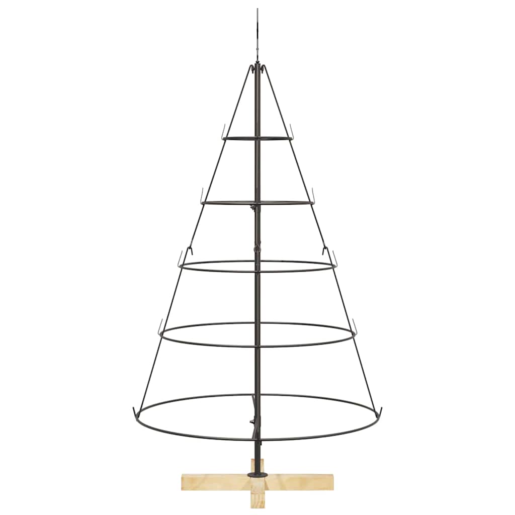 Christmas Decoration with Stand Black 126 cm Steel