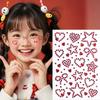 Colorful Face Rhinestone Stickers 1 Sheet Self Adhesive Heart Star Design for School Talent Show Stage Makeup