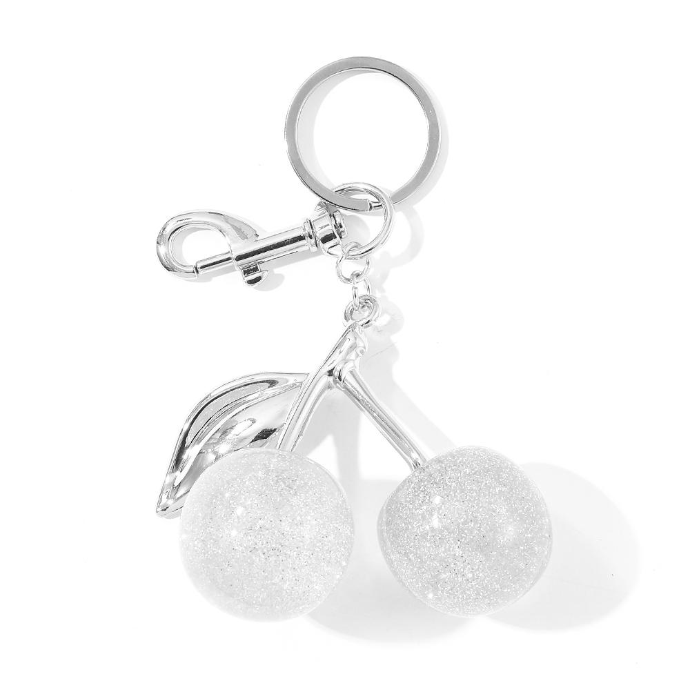 Fruit Cherry Bag Chain Charm Keychain Exquisite Red Cherry Key Chain for Women Bag Purse Pendant Accessories Gift