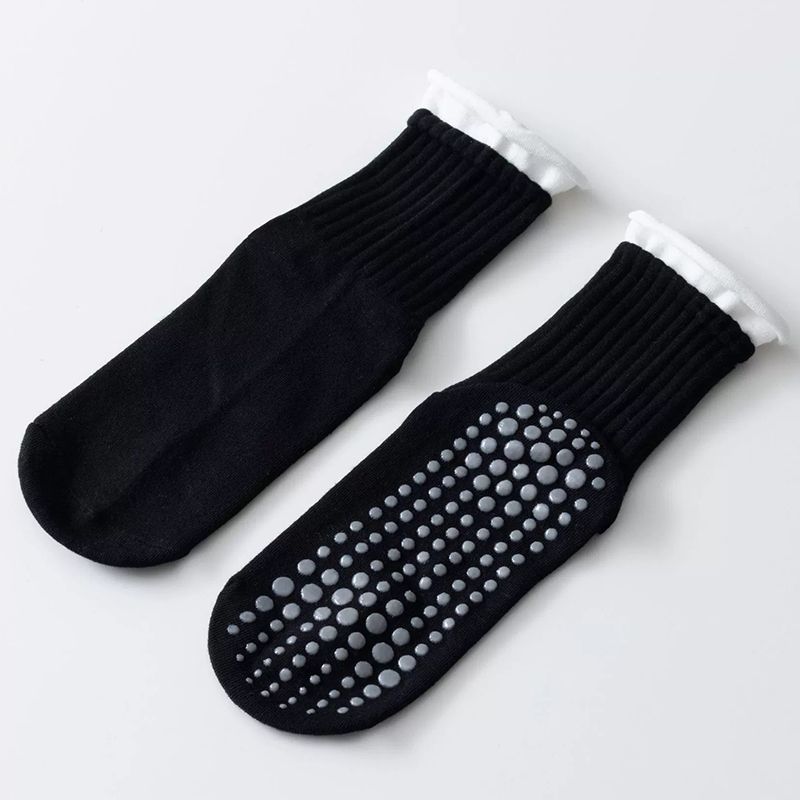 

Yoga Socks Non Slip Professional Women s Indoor Sports Fitness Room Socks Adult Dance Non-Slip Socks Pilates Socks (Black)
