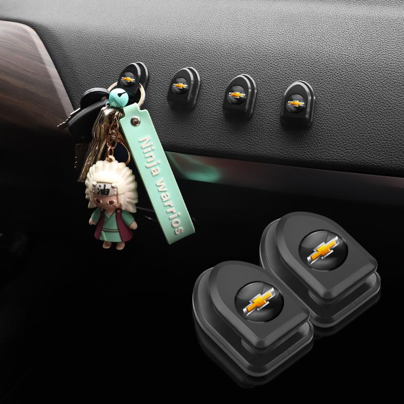 Car Mini Storage Hook Auto Emblem Bracket Stickers For Chevrolet Cruze Spark Captiva Suburban Silverado Camaro Corvette Malibu
