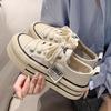 Platform Canvas Shoes Women's 2025 Spring and Summer Versatile Korean Version of the New Trendy Muffin White Shoes Casual Board Shoes Ins