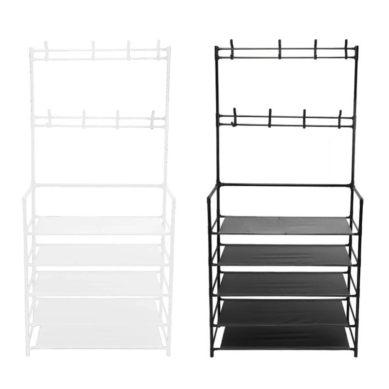 New 5-layers Shoe Rack Household Floor To Ceiling Integrated Clothing and Hat Rack Simple Shoe and Clothing Multifunctional Rack