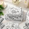 1 Set/50pcs Black Wildflower Retro Art Tissue, 13.77 * 19.68 Inches - Ideal for DIY Handicraft Projects and As Gift Wrapping Paper