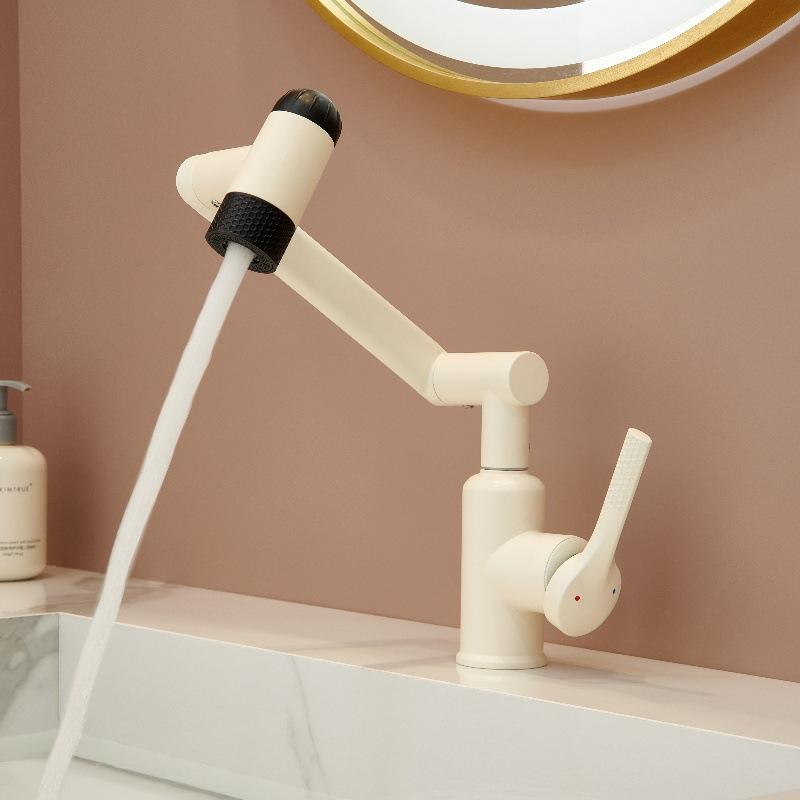 Multi Functional 4 Modes Basin Faucet Rotation Hot And Cold Mixer Desk Mounted Tap Stream Sprayer Water Upwards For Bathroom