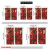 2pcs,2D plane printing Popular Curtains Stockings_ Snowflakes & Poinsettias Durable Polyester (without rod) Decorations Inside