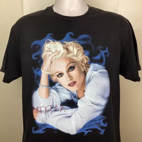 Vtg 1994 Madonna Bedtime Stories T-Shirt Black L 90s Pop Music Singer Single.. Unisex T-Shirt