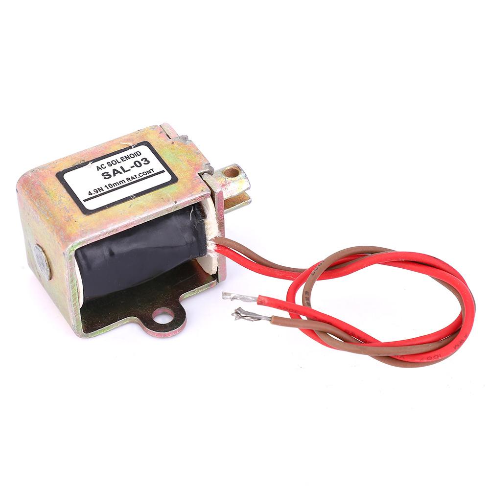Push Pull Actuator All Copper Coil Electromagnet for Industrial Automation 4.9N 10mm Stroke 220VAC