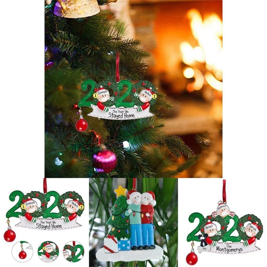Colorful 2020 Christmas Tree Ornament Quarantine Family Xmas Lockdown Decoration For Lasting Memories