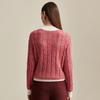 Zhaojun Women's Thick Cable Knit Cashmere Mock Neck Sweater