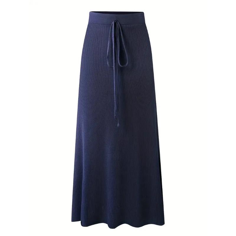 

New Spring and Summer Skirt for Women with High Waist Slit Belt One-step Skirt Korean Style Slim Mid-length Skirt Hip-covered Skirt 6XL