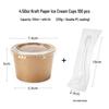 Bellflower Disposable Ice Cream and Yogurt Paper Cups, Portioning Small White Bowls