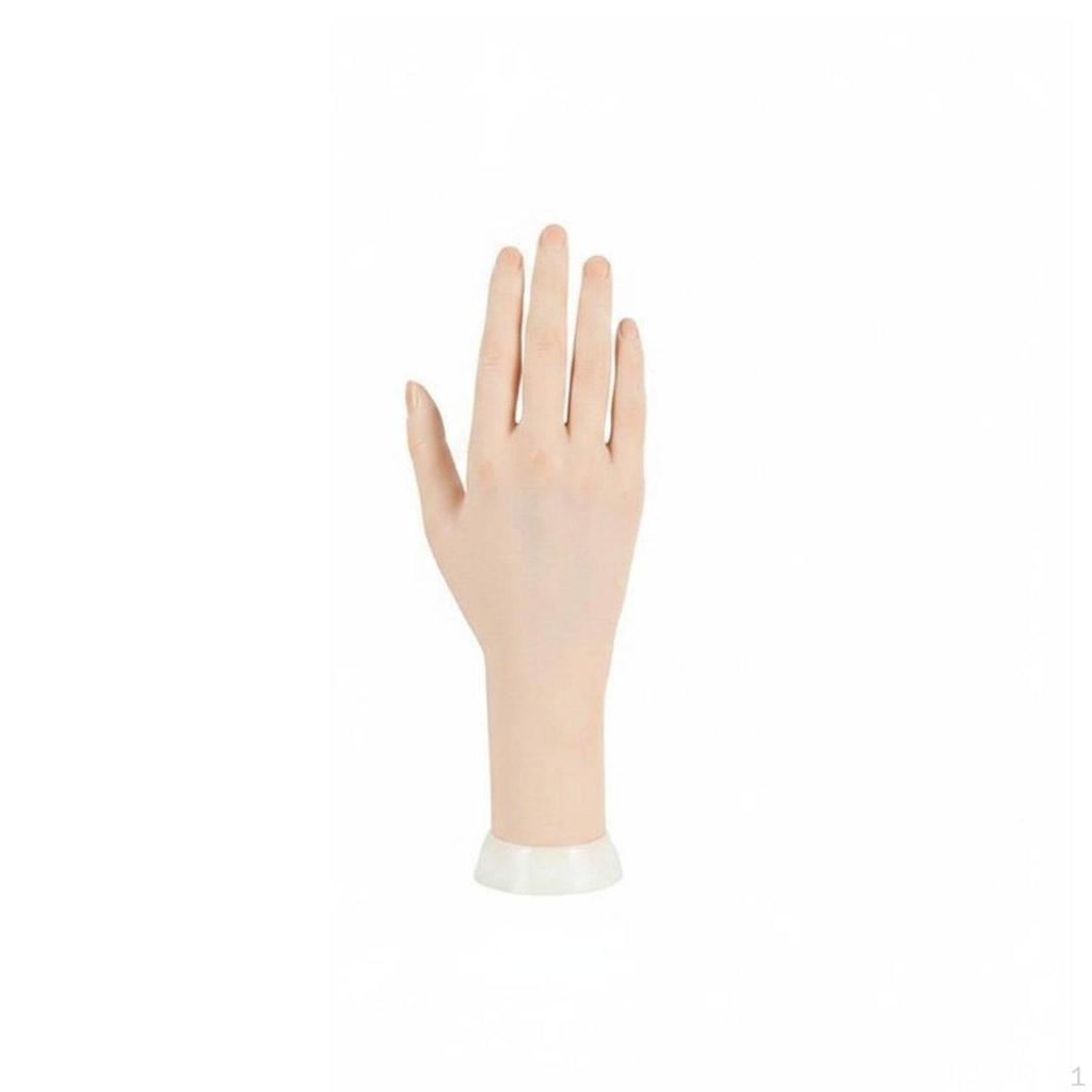 Mannequin Hand Nails Practice Bendable Nail Soft False Model for Display Left