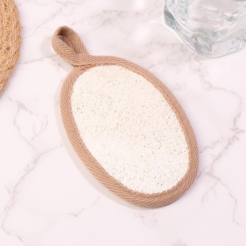 Přírodní lufa na tělo koupelová exfoliační houba měkký sprchový kartáč čisticí podložka exfoliační sprchová houba nástroj pro péči o pokožku těla