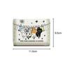 High Quality Triple Fold Short Wallets Small PU Leather Coin Purse Cute Cat Buckle Card Bags Girls Student