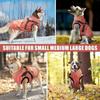 Adjustable Back Winter Dog Jacket Thickened Pet Down Coat Fashion Fleece Pet Coat  Snow Activities