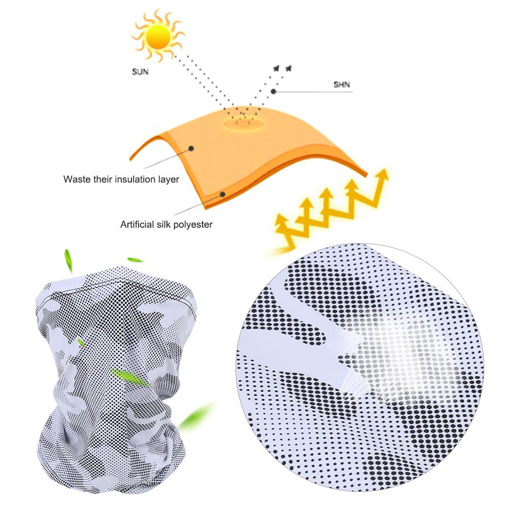Outdoor Sport Sunscreen Exercise Headscarf Headband Cycling Face Shield Protectionartificial silk headscarf