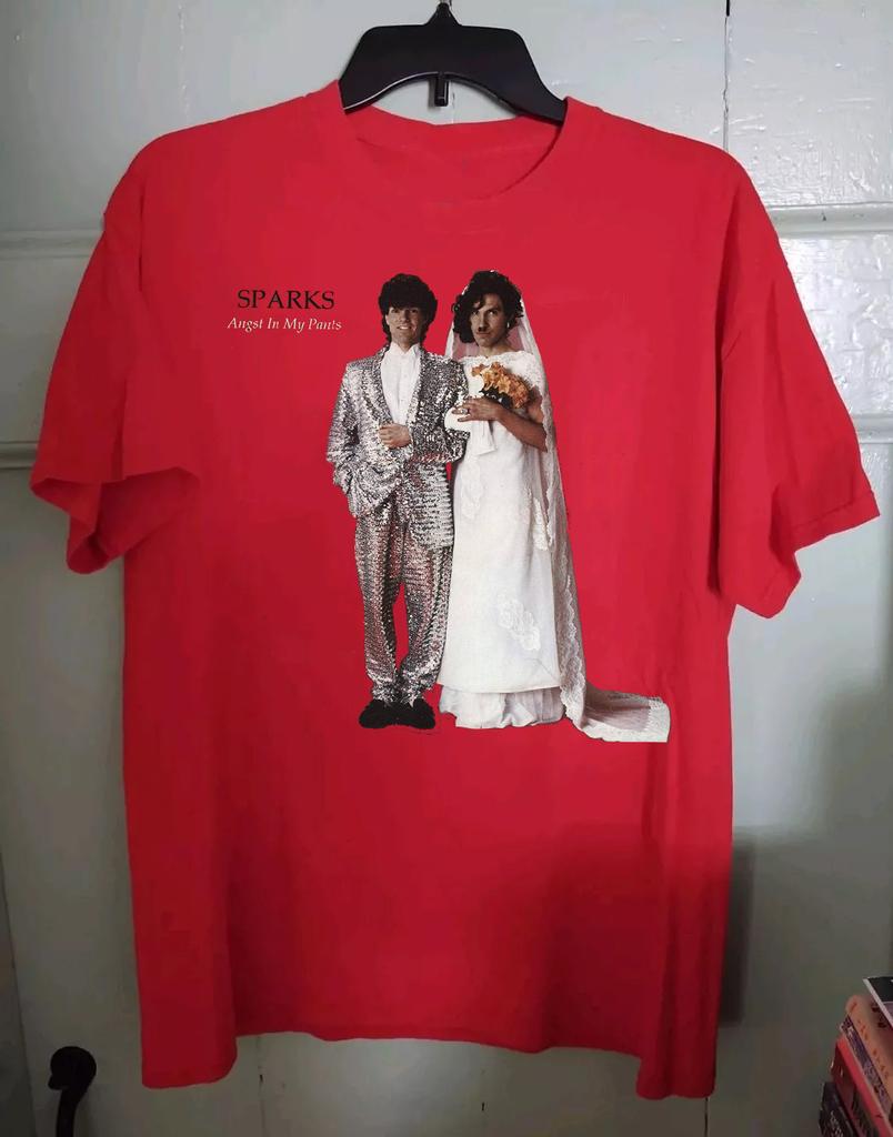 Angst In My Pants by Sparks Band Red Cotton T Shirt Full Size S-5XL