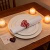 6PCS/Lot Sophisticated Hollow Metal Napkin Holders Crafted As Hearts With Elegant Design For Significant Gatherings