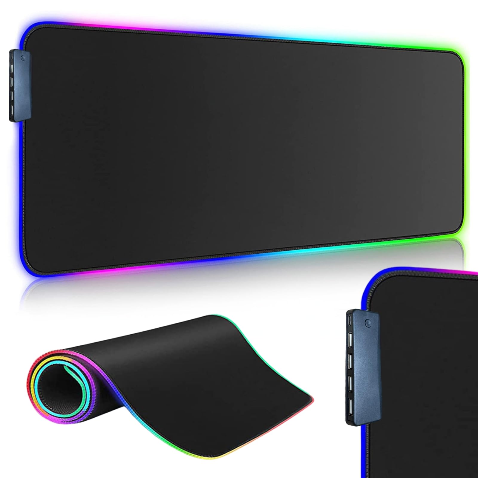 

Игровая мышь Мышь USB Большая Настольная Кабель Гараж Tst Пад, Пад, Хаб, Коврик, Водонепроницаемый, В комплекте, чёрный