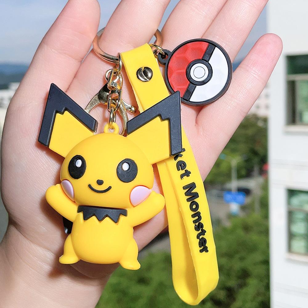 85 Styles Pokémon Pocket Monster Keychain Bag Decor Pikachu Desk Ornaments Car Key Chain Accessories Small Gift Between Friends