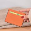 Ultra-Thin Genuine Leather Business Card Holder Compact Wallet Simple Design Top Layer Cowhide Single-Piece Card Sleeve High-End