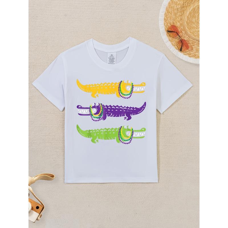 European Sizes Boys And Girls Kids Short Sleeve T-Shirt, Casual Children's Wear, Suitable for Birthday Gifts, Daily Wear
